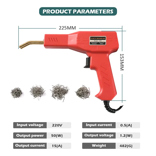 Hot Stapler Plastic Welding Machine Bumper Repair Kit