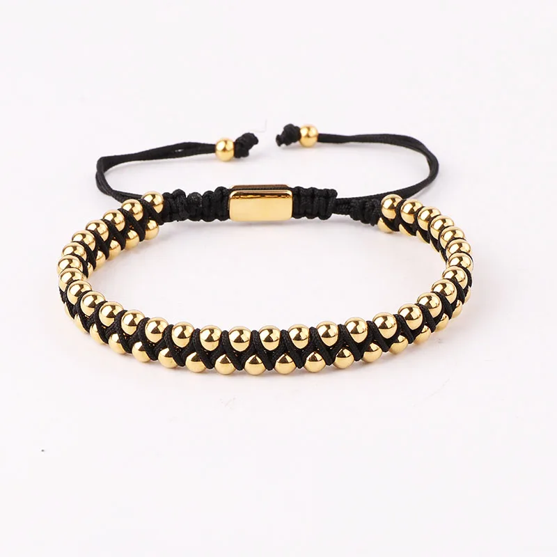 Classic Design High Quality Luxury Stainless Steel Beads CZ Pave Charm Handmade Macrame Friendship Bracelet Set Men Jewelry Gift - Image 5