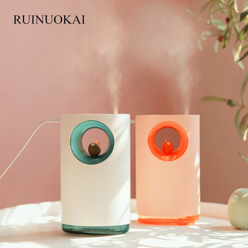 Bird Song USB Air Humidifier Diffuser Ultrasonic Aromatherapy Aroma 400ml Car Humidifiers with LED Lamp Home Appliances | Бытовая