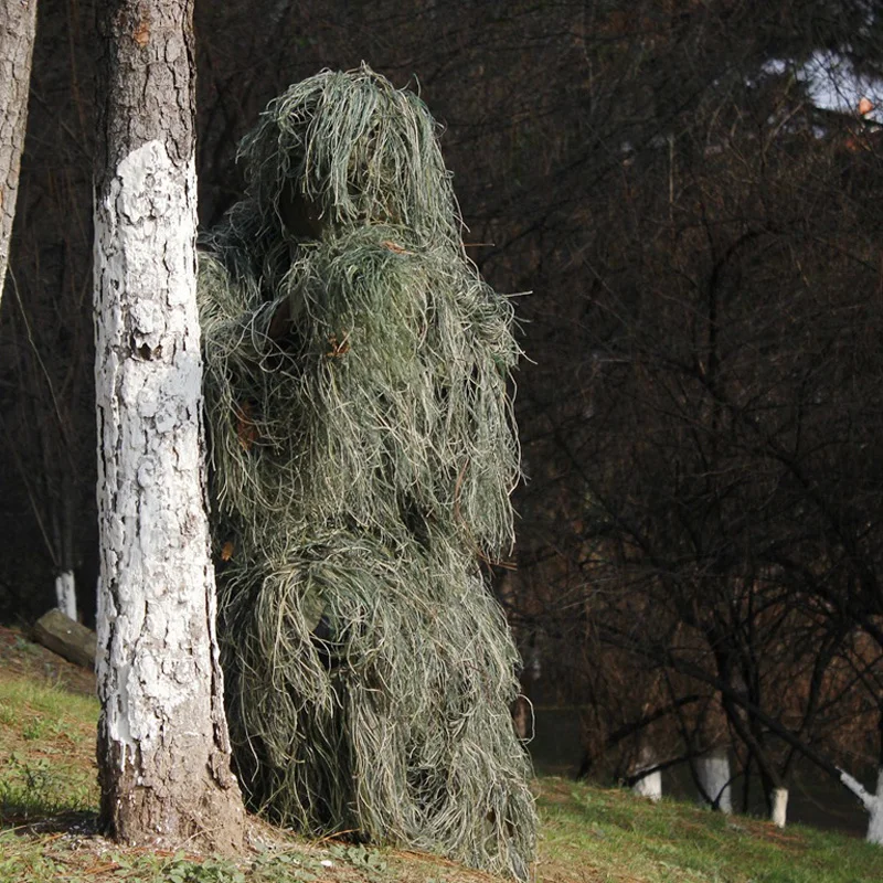 Tactical Camouflage Clothing 3D Withered Grass Ghillie Suit 5 PCS