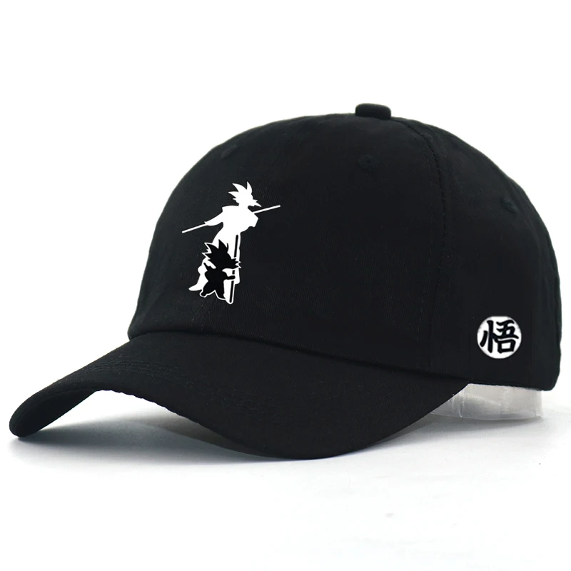 Новинка, модная бейсбольная кепка Dragon Ball strapback, хлопок, регулируемая бейсболка с мультяшной вышивкой, хип-хоп кепка для папы