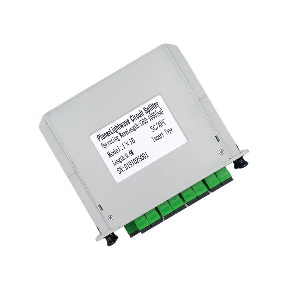SC APC PLC 1X16 Fiber Optic FTTH Splitter Box PLC Insert Sheet Type Fiber Optical Coupler Splitter Insertion