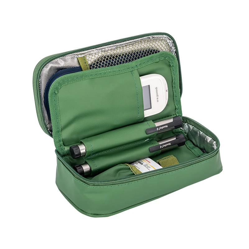 DISONCARE Diabetes Travel Case for Glucose Monitoring Tools, Insulin Pens,  Syringes, Etc Includes Insulation Lining - High Quality Materials (Nylon)