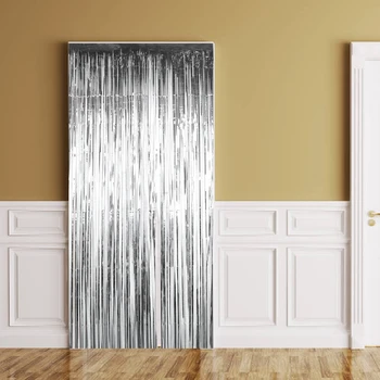 

NICEYARD Home Decoration Window Room Divider Modern Shiny Tassel String Home Textile Door Curtain Flash Line