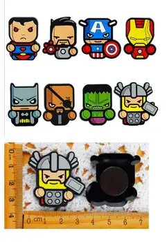 

10pcs Cartoon mix superhero PVC Fridge Magnet Cartoon Figure Magnetic Fridge Decorative
