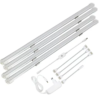 

4PCS x 50CM LED Bar Light Touch sensor Dimmer 24V Seamless Connecting Ultra thin hard Strip Light Kitchen under Cabinet Light