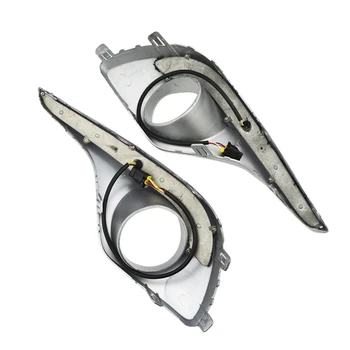 

Car Daytime Running Lights Waterproof Turn Signal Lights With Fog Light Holes For Toyota Highlander 2012 2013