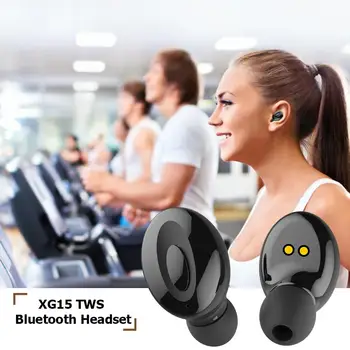 

XG15 TWS Wireless Blutooth 5.0 Earphone Handsfree Headphone Sport In-Ear Earbuds Support HFP/HSP/A2DP/AVRCP 40x32x29.5mm