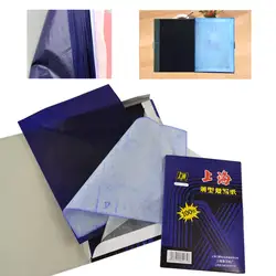 100 листов, А4, темно-синяя углеродная ручная копировальная бумага, трафарет, переводная бумага, гектограф, черный углеродный ручной
