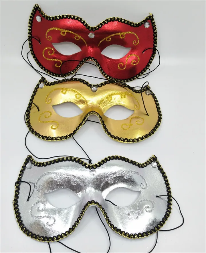 8   EVA Glitter Powder Masks Animal Cat Face Gold Silver Red Color Mask For Women Girls Masquerade Carnival Party Decor Cosplay Mask