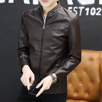 

Spring zipper sticker fake leather shirt men's wallet