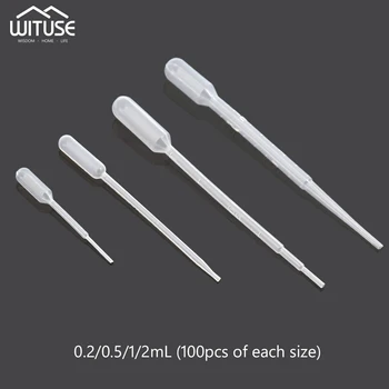 

400Pcs 0.2-2mL Pipettes Plastic Disposable Graduated Pasteur Pipette Dropper Polyethylene Makeup Tools Laboratory Tools