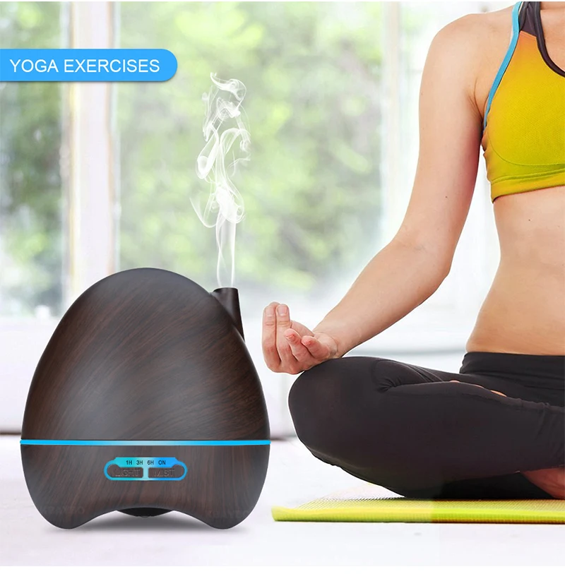 

300ml Aroma Essential Oil Diffuser Ultrasonic Air Humidifier for Home with 4 Timer Settings 7 Color Changing LED Lamp