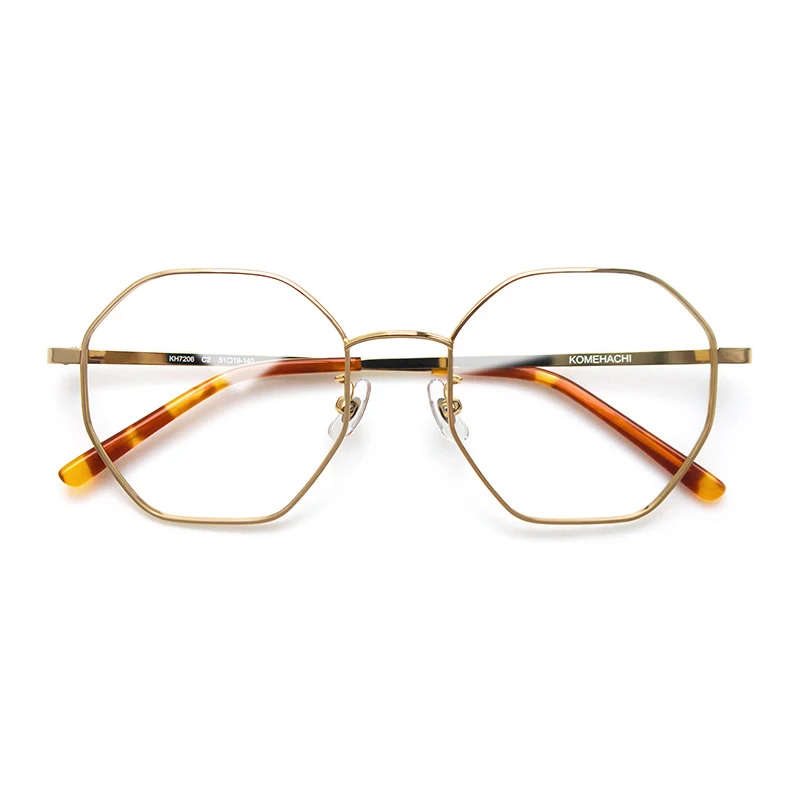 

2020 New Alloy Myopia Glasses Frame Women Polygon Vintage Luxury Brand Prescription Optical Eyeglasses Frame Lady Eyewear