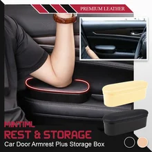 Mintiml – accoudoirs ergonomiques en cuir pour porte de voiture, repose bras et coude