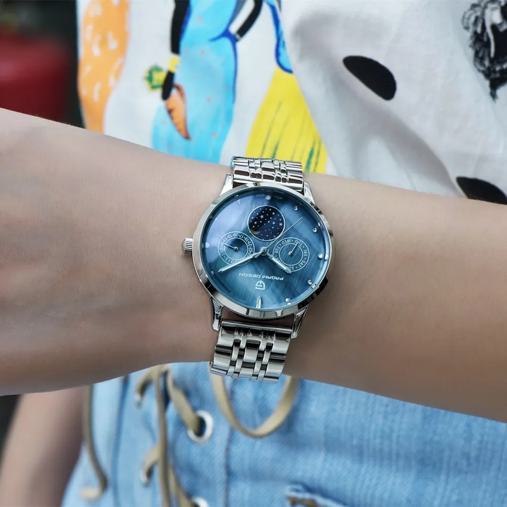 PAGANI DESIGN брендовые модные женские кварцевые часы Reloj Mujer Для женщин Водонепроницаемый корпус и циферблат часы к вечернему платью Relogio Feminino