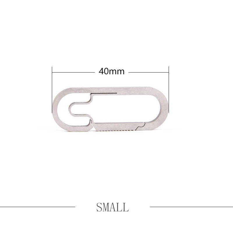 Настоящее чистое кольцо для ключей из титанового сплава, супер легкая подвесная Пряжка, брелки для ключей, инструмент для ключей из титана Quickdraw, Открытый брелок - Цвет: keyring 3