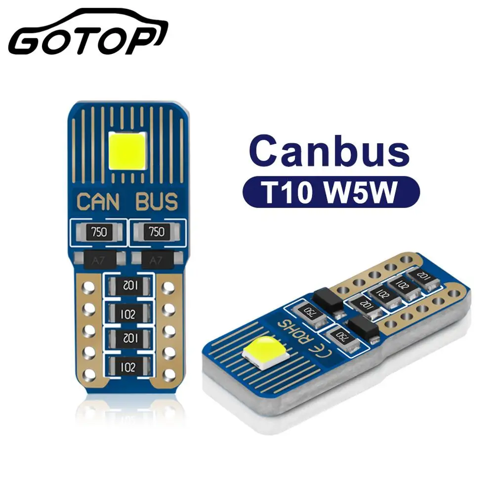 2 шт. T10 Светодиодные лампы 2SMD FLS35 чипы Canbus без ошибок 164 198 светильник для салона