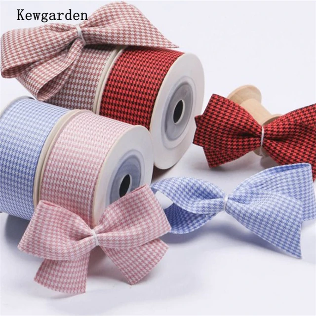 Kewgarden 1.5 1 25mm 38mm Houndstooth Thin Ribbon DIY Hair Bows Sewing  Accessories Handmade Tape Make Materials 10 Yards - AliExpress