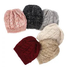 Зимняя грязная шапка с помпоном для маленькой девочки, детская эластичная вязаная шапка, грязная красивая шапочка с конским хвостом, теплые вязаные шапки