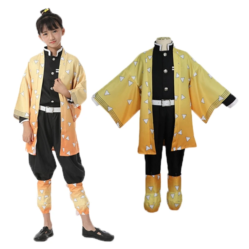 Детский костюм кимоно для костюмированной вечеринки Демон убийца Kochou Shinobu Kamado