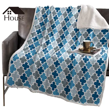 

BIGHOUSES Throw Blanket Geometric Moroccan Pattern Fleece Blankets Winter Blanket Personalized Blankets Bedclothes