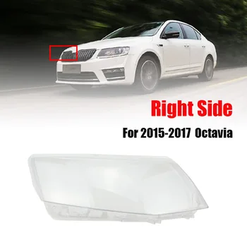 

Car Front Head Light Lamp Cover for 2015-2017 Skoda Octavia Headlight Head Light Lamp Waterproof Clear Lens Auto Shell Cover Rig