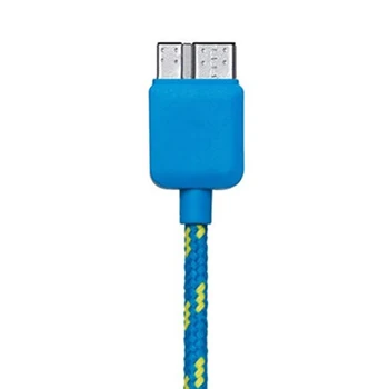 

Colorful 1M 3FT Fabric Nylon Usb 3.0 Micro Braided Data Sync Charger Charging Cable for Samsung S5 Note3 N9000