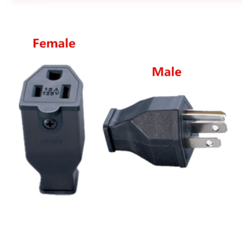 US AC Power Industrial Plug 15A 125V Мужская и женская Съемная фоторозетка| |