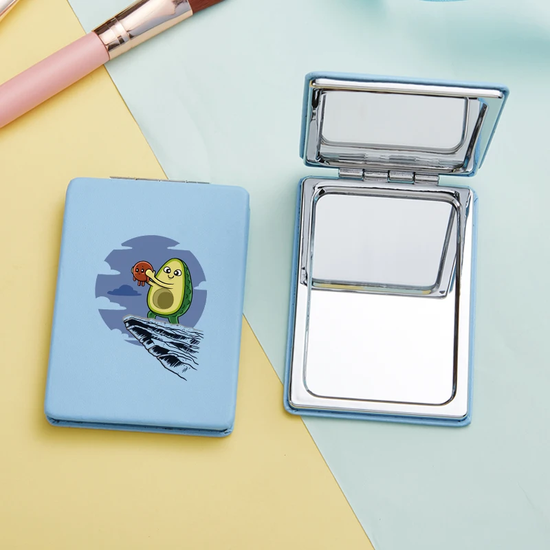 Cute Avocado Rectangular Portable Mirror Makeup Mirror Small Cute Portable Folding Student Double Mirror Best Gift 1 Cute Avocado Rectangular Portable Mirror Makeup Mirror Small Cute Portable Folding Student Double Mirror Best Gift 3