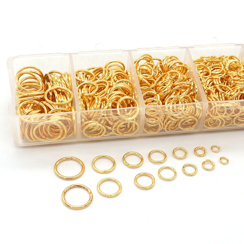 1500Pcs/Box Open Jump Rings 3mm 4mm 5mm 6mm 8mm 10mm Single Loop Split Rings DIY Jewelry Making Findings Connector