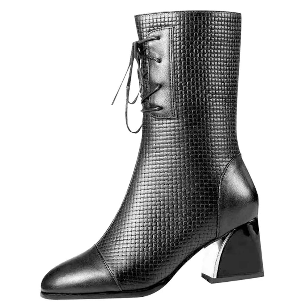 Женская обувь; Botas; сапоги до колена на высоком каблуке; Цвет Черный; на молнии; сезон зима-осень; теплые плюшевые сапоги до середины икры из натуральной коровьей кожи;# J30