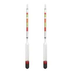 2Pcs/Set Triple Scale Hydrometer Self Brewed Wine Sugar Meter Alcohol Measuring for Home Brewing Making Beer Wine Mead Drop Ship