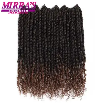 

Passion Twist Crochet Hair Braiding Hair Pre Twisted Passion Twists Synthetic Spring Braid Hair 18" 90G/Pack Mirra'S Mirror