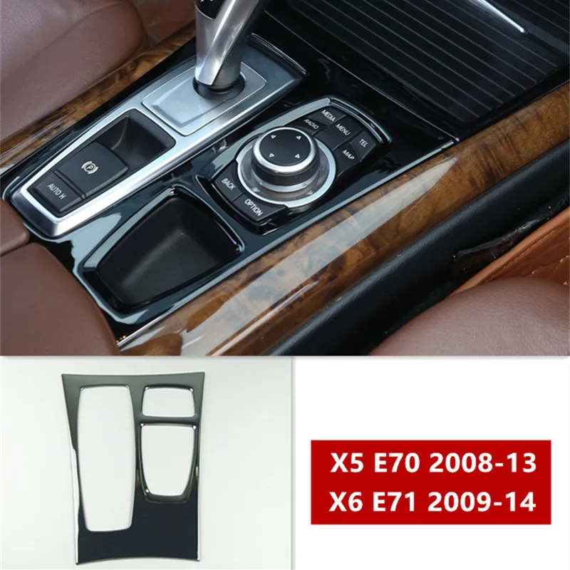 

Car Styling Console Navigation Frame Air Conditioner Vent CD Panel Cover Trim For BMW X5 E70 X6 E71 Interior Accessories Sticker