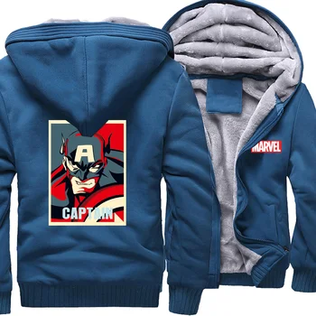

Captain America Super Hero Hoody Winter Warm Clothing The Avengers Raglan Men Sweatshirt Fashion Print Hip Hop Sportswear Hooded