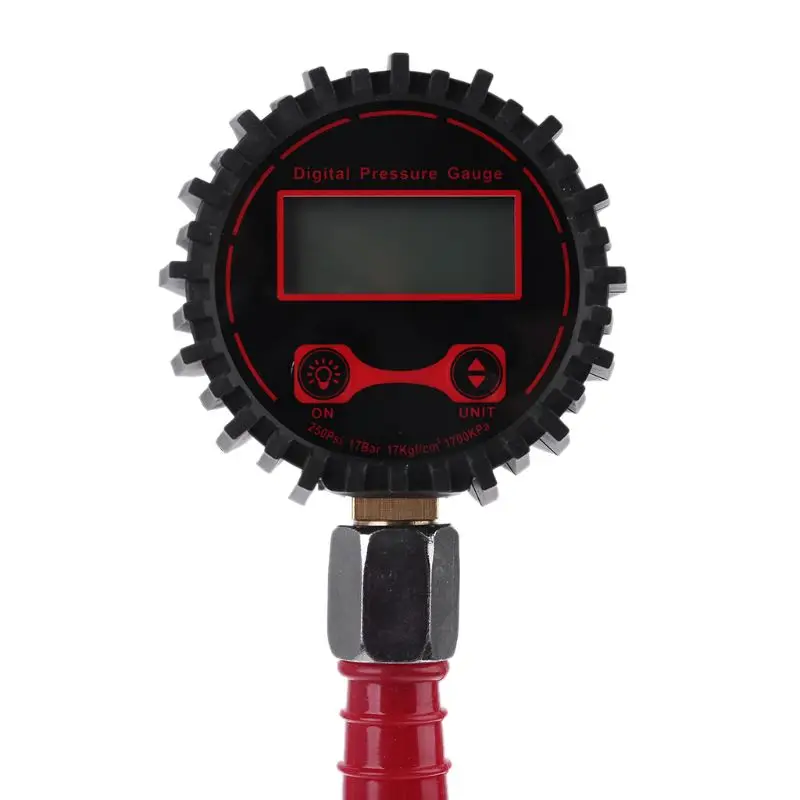 3-250PSI lcd Цифровой Автомобильный датчик давления воздуха в шинах двойная головная шина надувной датчик давления в шинах с быстрым стержень