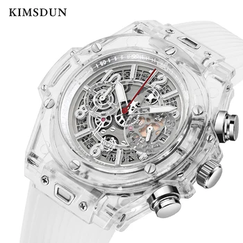 

KIMSDUN Men's Watch Fashion Trend Luxury Sports Quartz Watch Chronograph Watch Military Classic Silicone Clock Relogio Masculino