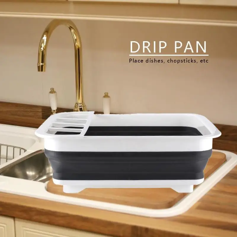 Бытовая столовые приборы для хранения BoxesCollapsible сушилка для посуды банки, бутылки держатель Кухня дренажные чаша стеллаж для хранения Организации