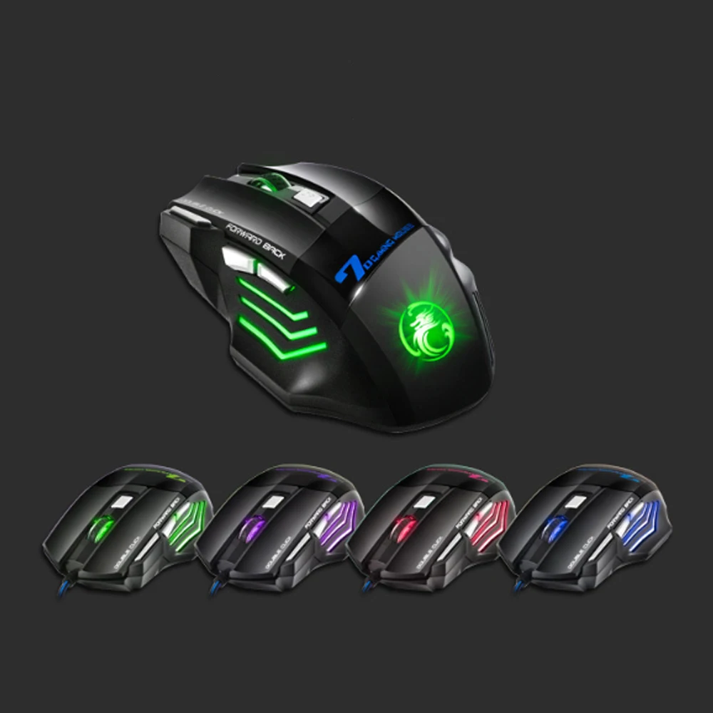 X7 игровой Мышь 7 ключ красочный RGB дыхание светильник игровая есть курица