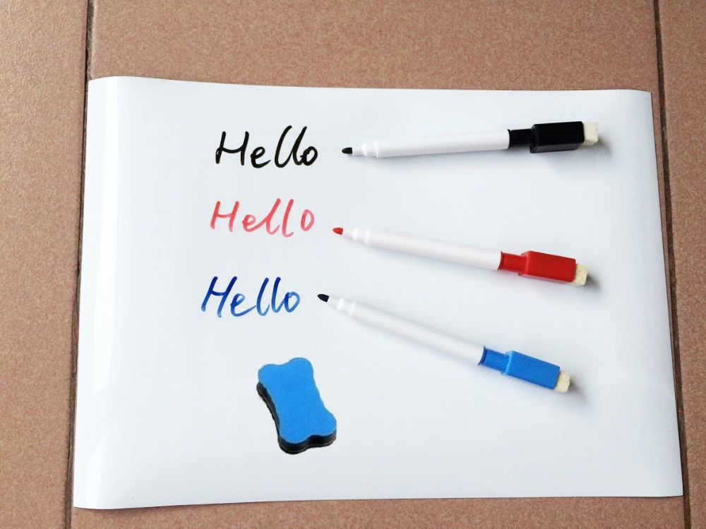 

2pcs A4 Size Magnetic Whiteboard Fridge Magnets for Refrigerator Magnet White Board Marker Eraser Message Board Planner Notepad