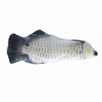

Realistic Silver Arowana Cat Toy Simulation Electric Doll Fish Funny Interactive Pets Chew Bite Supplies for Cat Kitty Kitten Fi