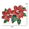 Wuli&baby Red Rhinestone Flower Brooches Women Alloy Beautiful Flower Brooch Pins New Year Gifts ► Photo 2/3