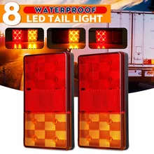 Luz LED trasera para coche y camión, luz indicadora de señal de giro para remolque 4WD 4X4 Camper Ute, 2x12V