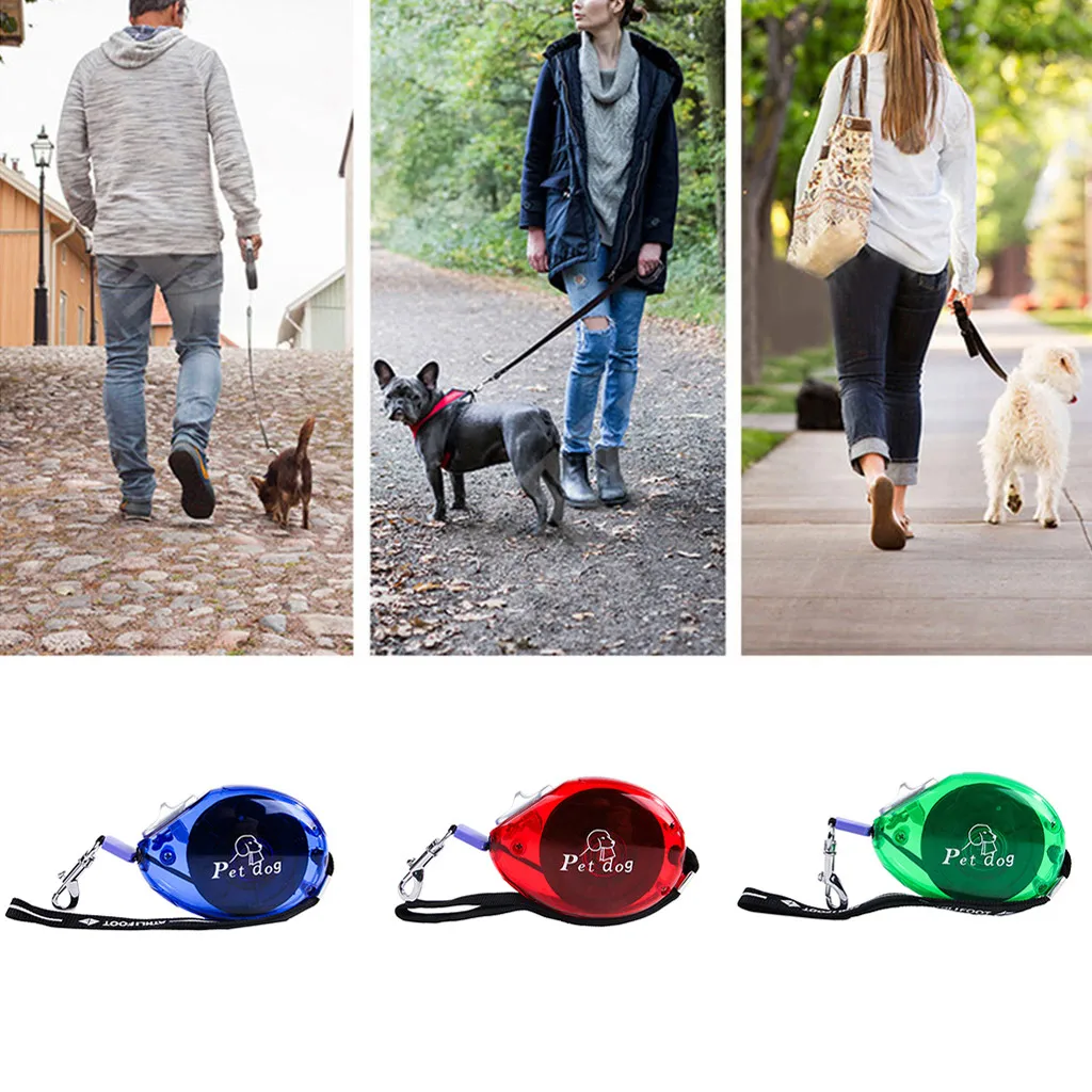 

2.5M Automatic Telescopic Pet Dog Training Walking Lead Leash Traction Rope Puppy Walking Running Leads For Small Medium Dogs