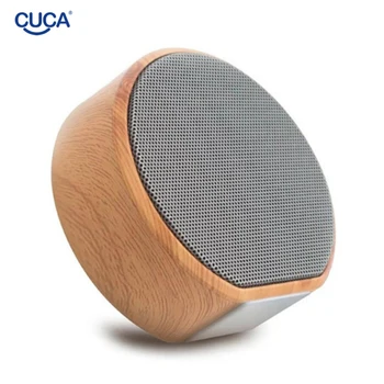 

CUCA New Wood Grain Bluetooth Speaker Portable Plug-In Card Mini Subwoofer Wireless Bluetooth Speaker Support TF Card AUX Radio