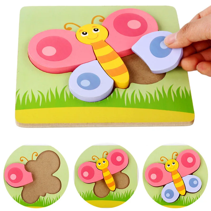 Puzzle Wooden Toys Building For Baby Early Educational (4)