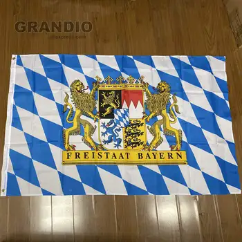 

Germany Flag Bavaria 90x150cm Polyester Pongee Printed Decorative German Flags and Banners For Decoration Celebration Parade