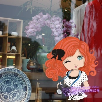 

Camera Store Shoes Wall Sticker Cute Girls Decoration Clothing Store Decal Cloakroom Showcase Decor Clothing Shop Glass Decal