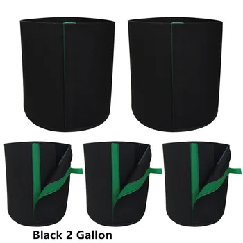 

5x Transplanter Grow Plant Growth Bag Non-Woven Ventilation Reusable 1/2 Gallon Growth Bag 2020 New Arrival For Home Diy